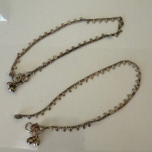 Silver Anklet with Bell Charms